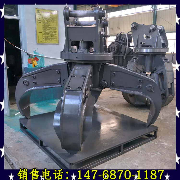 河北大宇230挖掘機液壓梅花抓 廢鋼抓料鉗 液壓旋轉梅花抓斗 抓散料