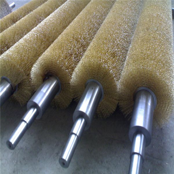 粽葉清洗機(jī)毛刷黃色PP波紋絲尼龍 清洗機(jī)毛刷