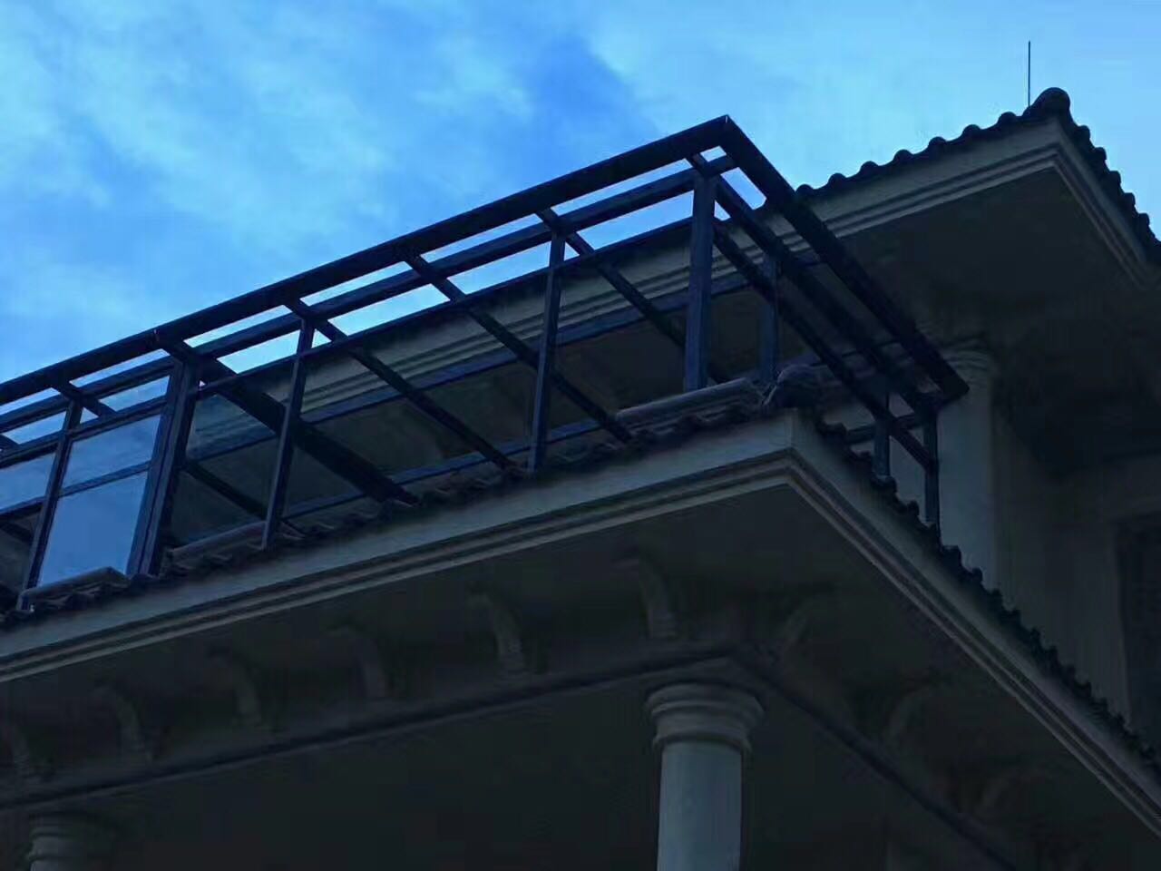 中山別墅高端鋁合金雨棚 陽光棚