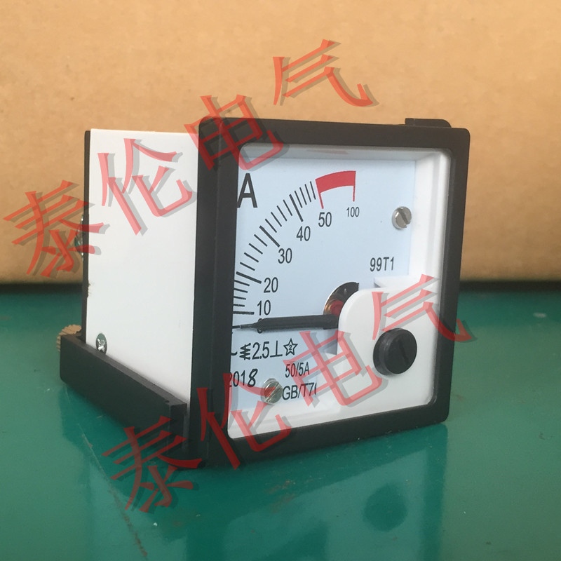 99T1過載電流表 SQ48-A交流電流表指針式 45mm尺寸電流表廠家50/5A  2.5級