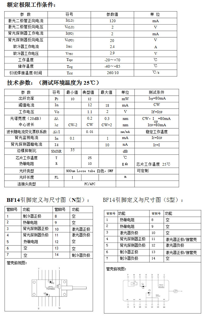 北京廠家* 1490nm蝶形激光器