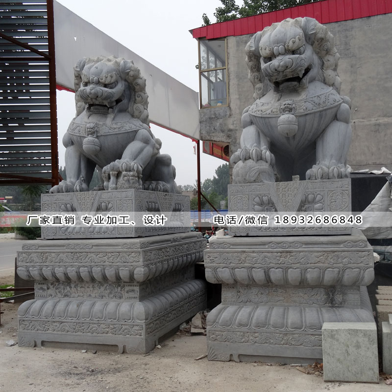 漢白玉石雕獅子石雕獅子廠家石雕獅子報價