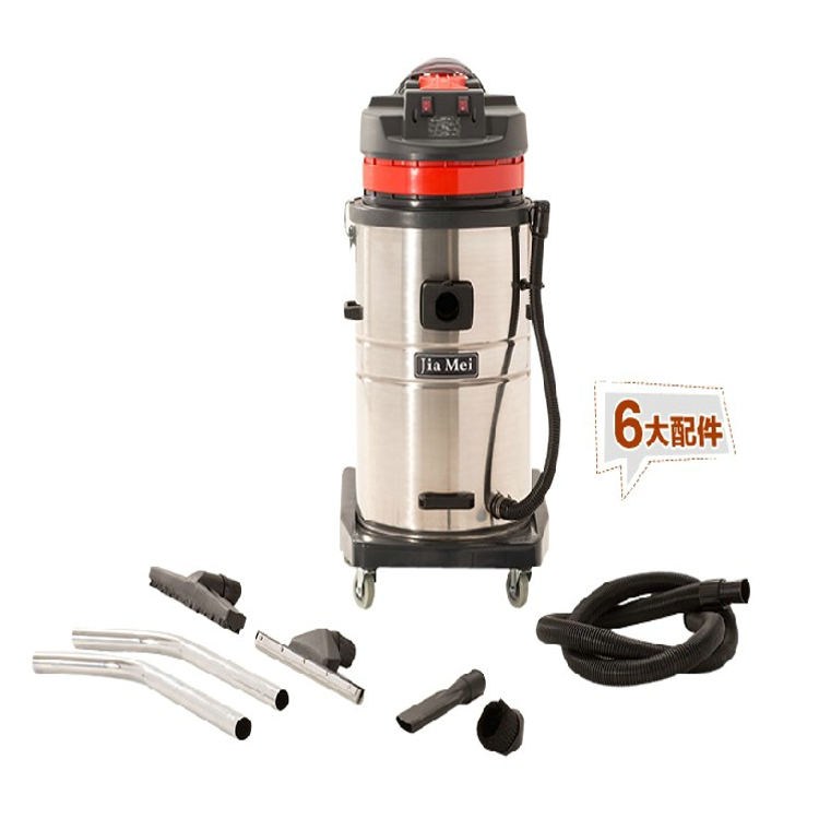 深圳不銹鋼桶式吸塵器 干濕兩用70L 大功率吸力強 2000W 嘉美BF580吸塵吸水機