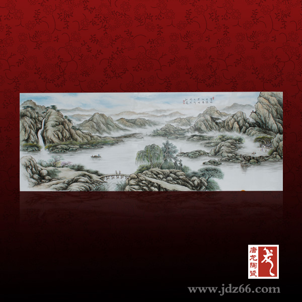 無(wú)縫拼接影壁墻瓷磚壁畫(huà)，瓷磚背景墻