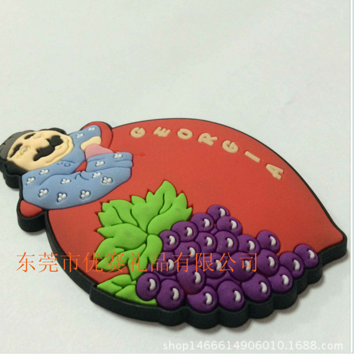 廠家直銷PVC軟膠磁性冰箱貼定制 logo