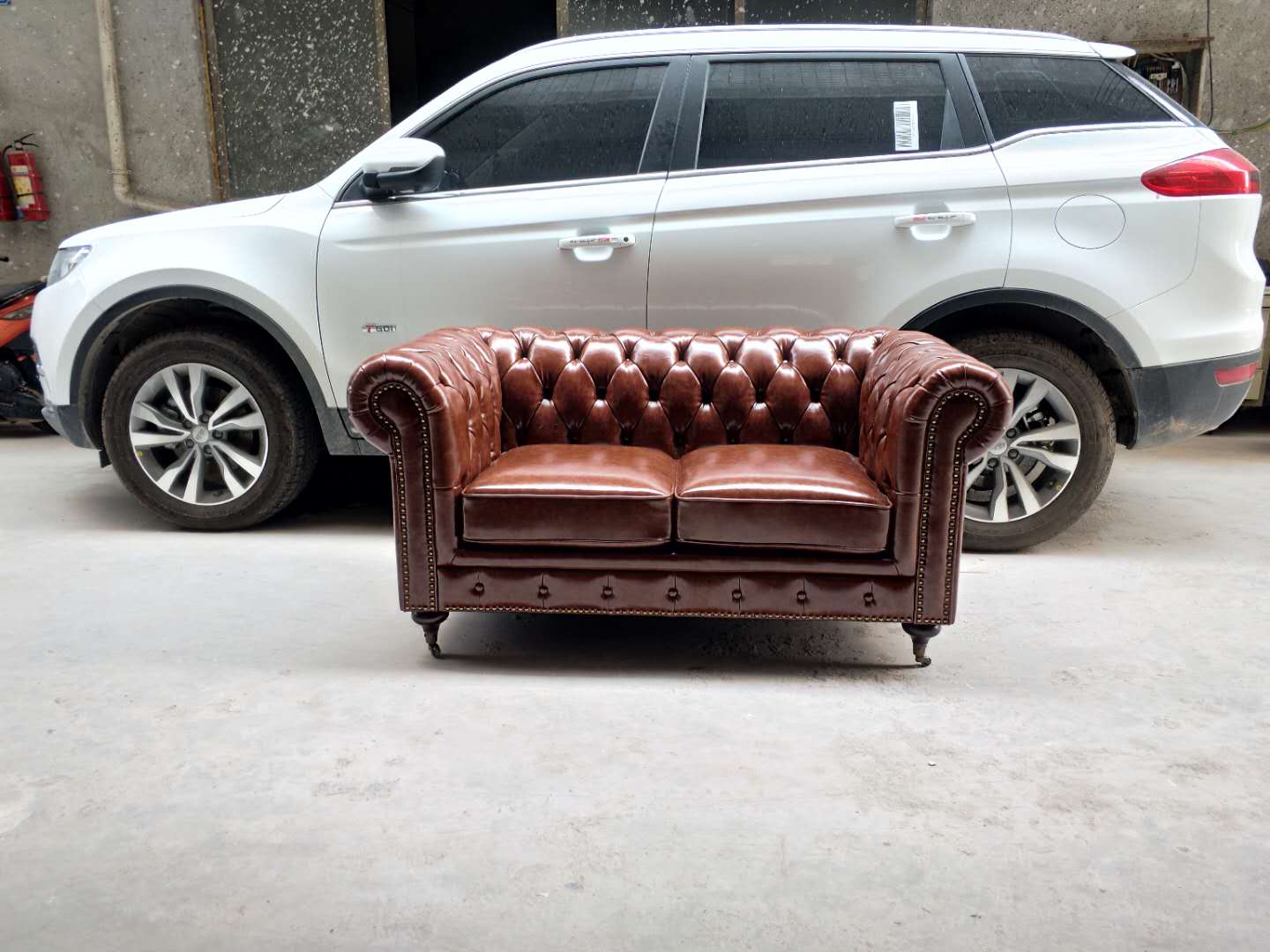 歐式美式拉扣雙人沙發(fā) 真皮沙發(fā) 定制美式鄉(xiāng)村簡歐皮藝沙發(fā)客廳臥室整裝小戶型田園雙人皮布沙發(fā)