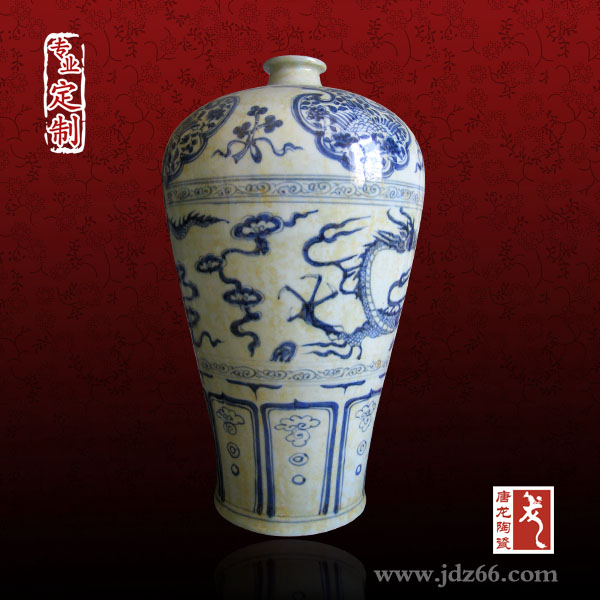 高端禮品紀(jì)念品定制景德鎮(zhèn)陶瓷花瓶
