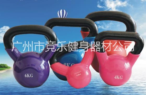 競樂美浸塑鑄鐵壺鈴 包膠壺鈴健身房提壺KettleBell亮面浸塑多種重量型號彩色浸塑壺鈴