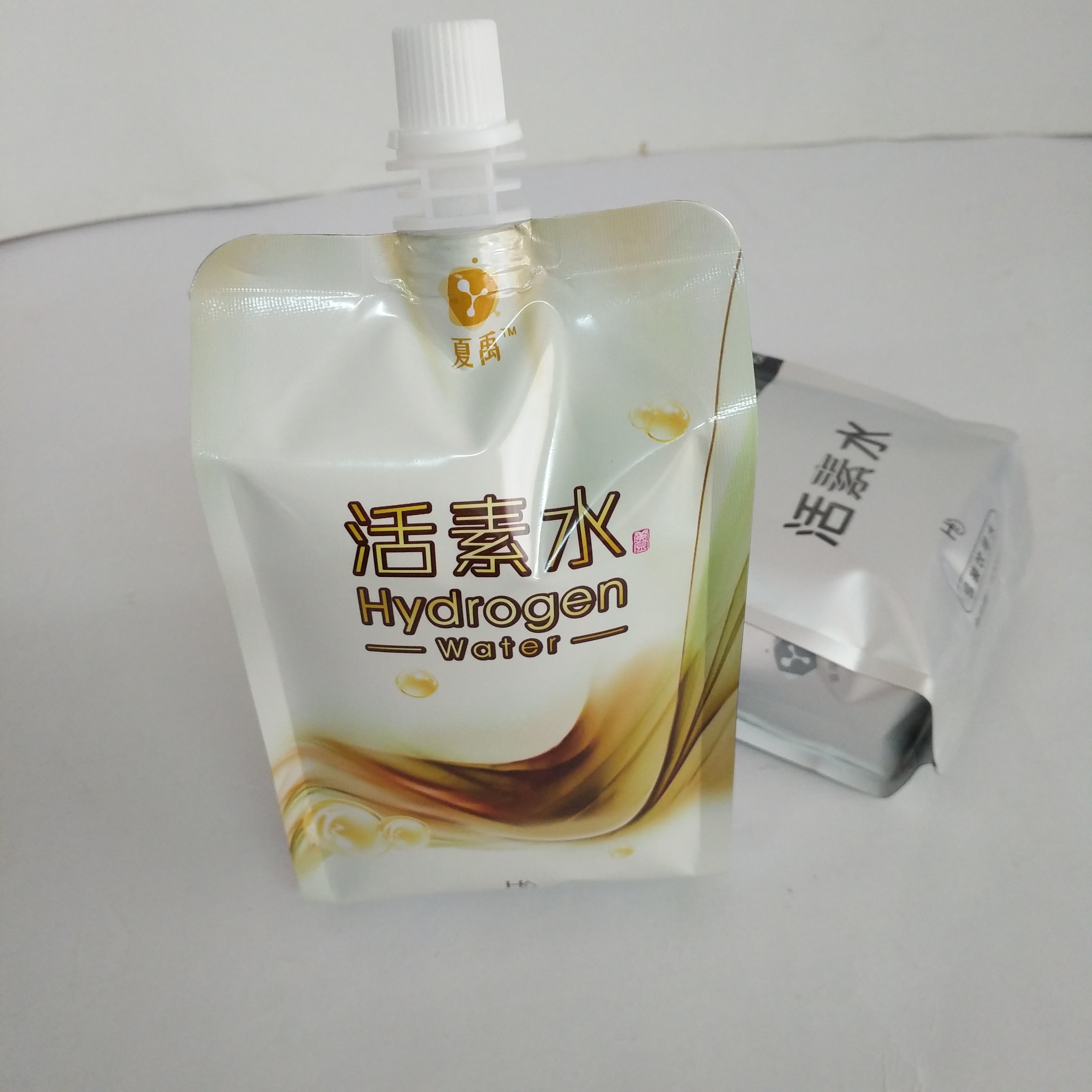 四邊封鋁箔水袋吸嘴四邊封鋁箔袋 液體自立吸嘴袋冰山泉水袋無菌泉水袋無菌采集樣水自立袋  300ml包裝飲用水袋
