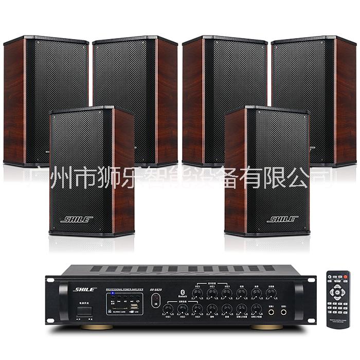 獅樂會(huì)議音響套裝組合 藍(lán)牙功放AV8820+壁掛音箱BX108專業(yè)設(shè)備  8寸音響套裝