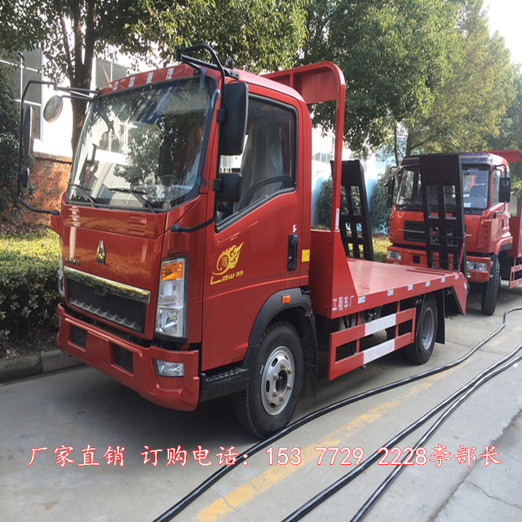 挖機(jī)平板運(yùn)輸車價格/國五挖掘機(jī)平板ZZ5047TPBF3315E145型拖車 挖機(jī)平板車廠家