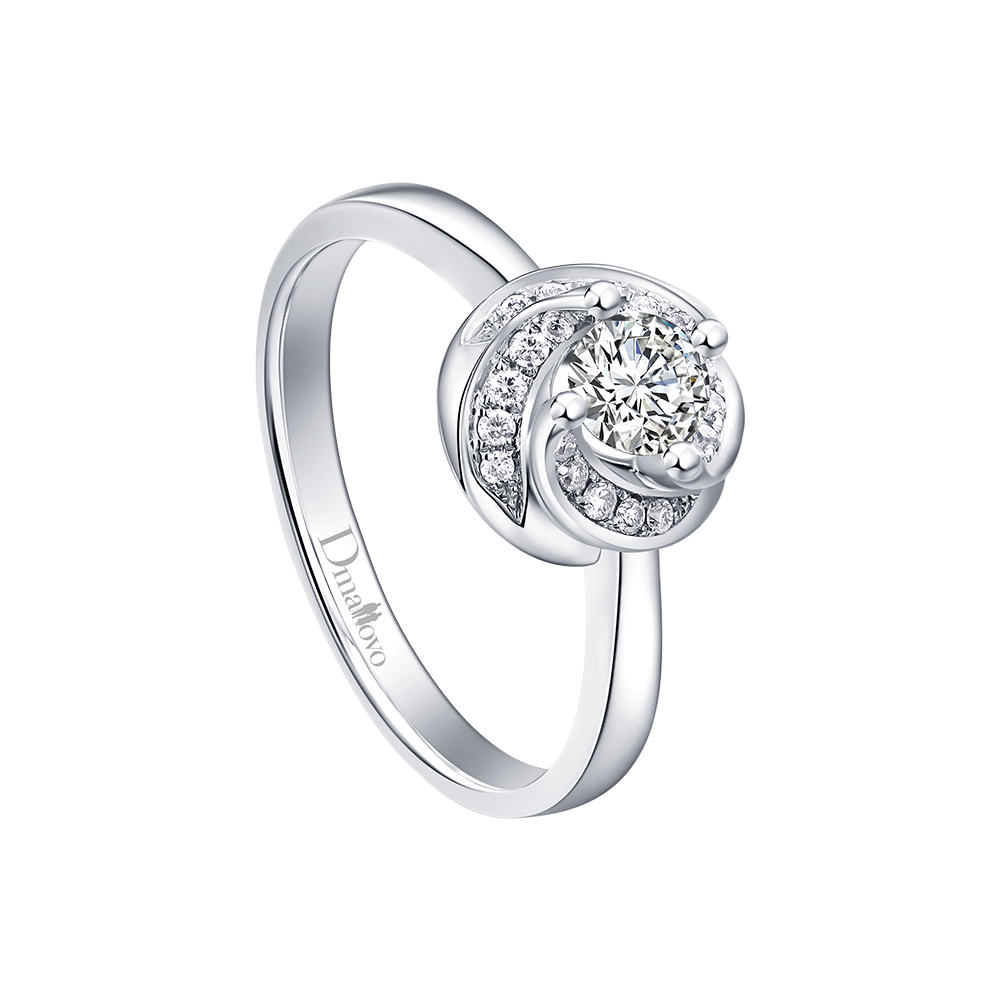 宜昌Dmallovo/瑪麗萊鉆石Blossom系列red rose 白18K金30分E色結(jié)婚鉆戒