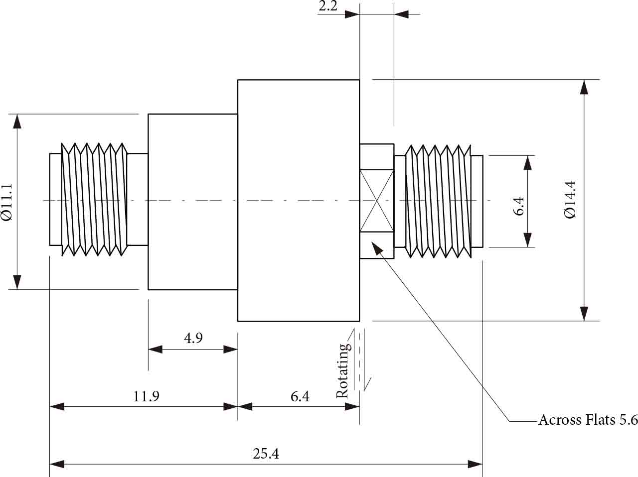單路同軸旋轉(zhuǎn)關(guān)節(jié)RJ618002