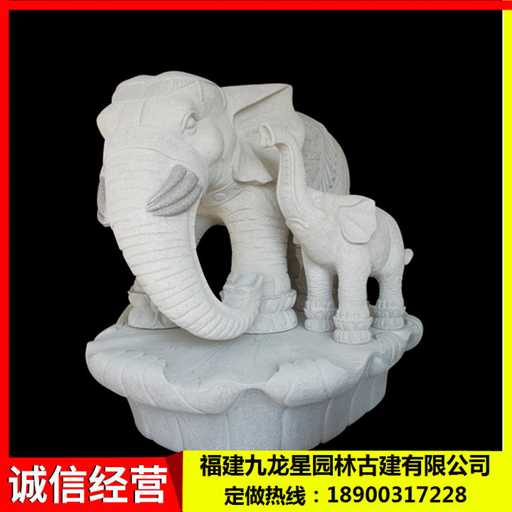 惠安廠家供應(yīng)招財(cái)大象 白色石材大象 鎮(zhèn)宅石頭大象 石雕的大象