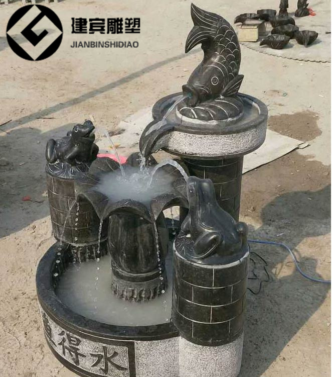 石雕盆景 石雕仿古流水盆景 大理石庭院戶外景觀盆流水?dāng)[件