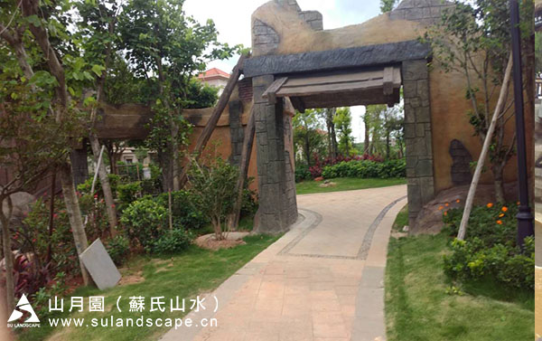 假山 仿木裝飾客天下園區(qū)生態(tài)景觀