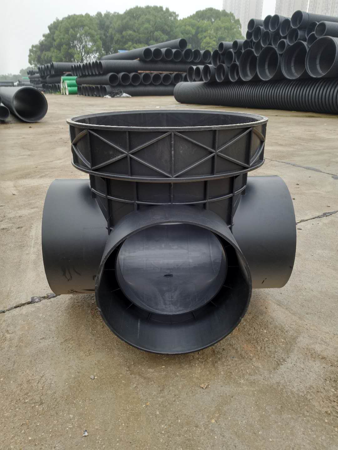 常德塑料檢查井座流槽式三通井座315*200