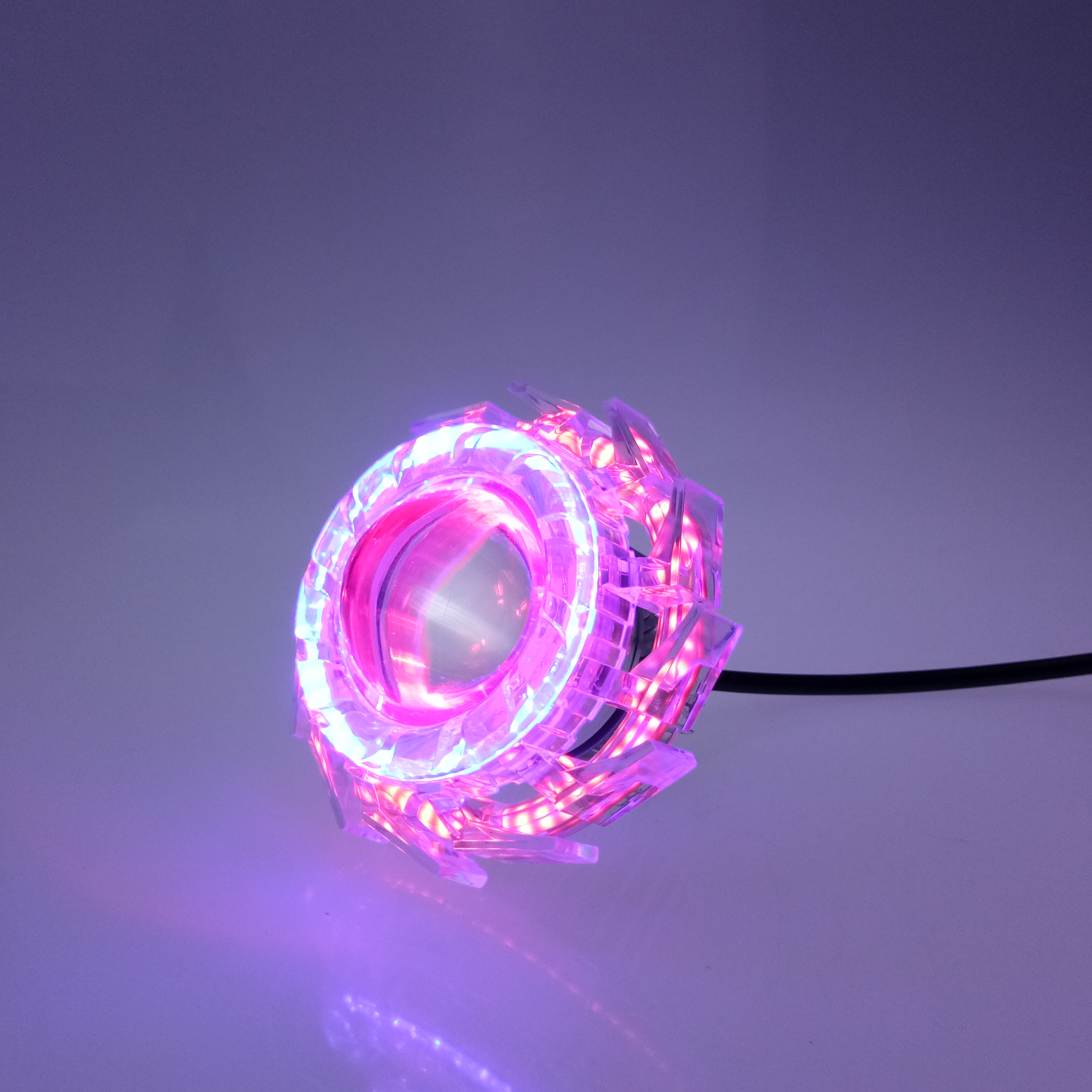 中山LED車燈廠家批發(fā)摩托車LEd燈炫酷燈超亮改裝燈 H019黑化