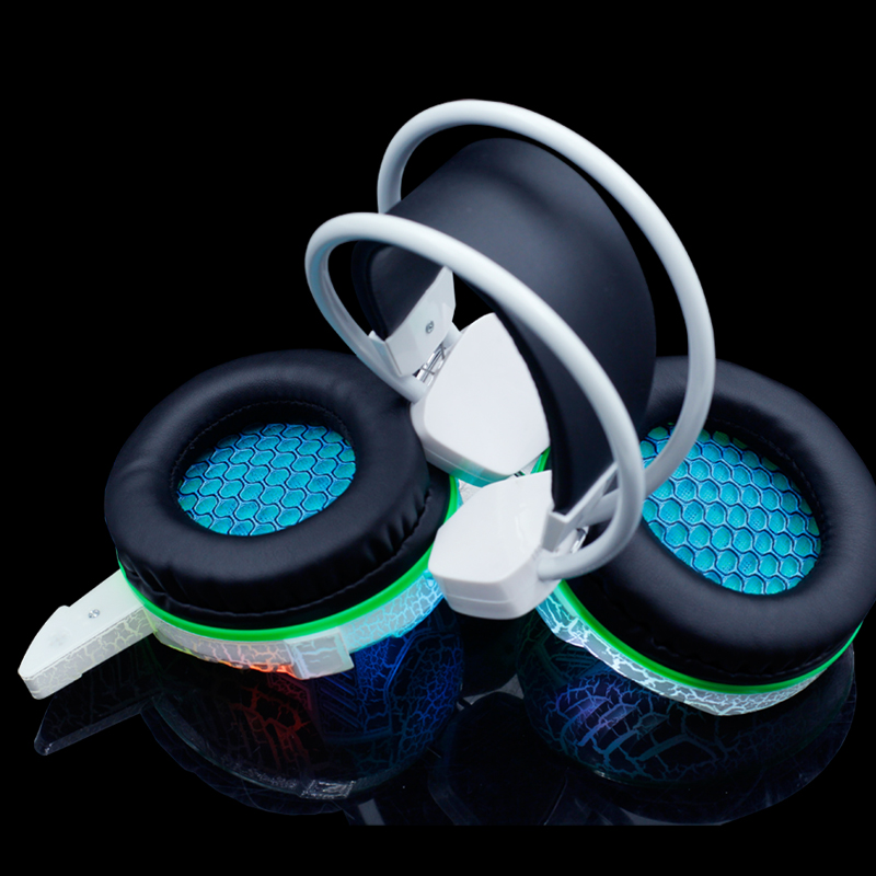 T01 速鈦電競吃雞網(wǎng)吧網(wǎng)咖電競館游戲耳機七彩呼吸裂紋發(fā)光震耳麥跨境電商外貿(mào)渠道批發(fā) T01發(fā)光耳機