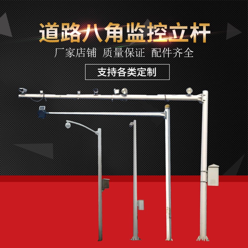 小區(qū)監(jiān)控桿室外安防監(jiān)控立桿八角監(jiān)控桿 可批發(fā)定制