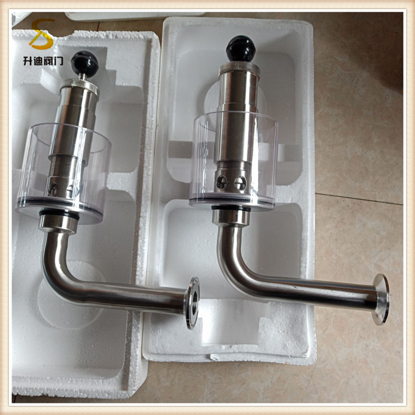 升迪生產(chǎn)快裝衛(wèi)生級(jí)不銹鋼排氣閥 啤酒罐發(fā)酵罐*快裝安全排氣閥呼吸閥