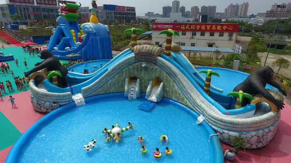 宜春兒童充氣水滑梯水上充氣樂園叢林探險(xiǎn)水滑梯多少錢