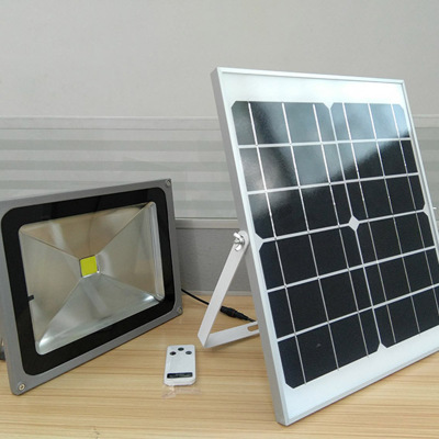 室外照明燈具 紅外感應(yīng)led泛光燈 50W遙控太陽能泛光燈廠家直銷