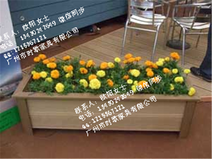 泰州步行街木制花箱 實木花箱組合 街道阻隔花箱定制