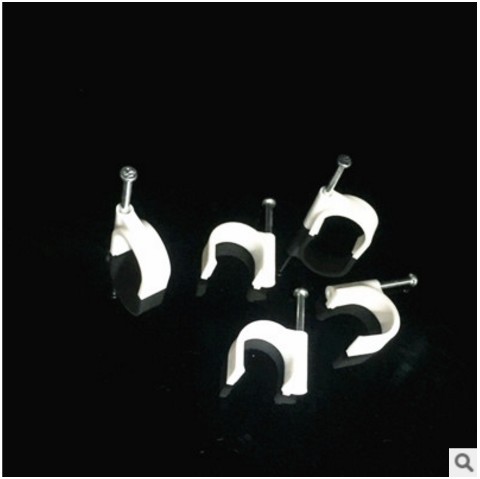 線卡子網(wǎng)線釘鋼釘線卡固定釘卡電線理線圓形線卡10MM/100只裝