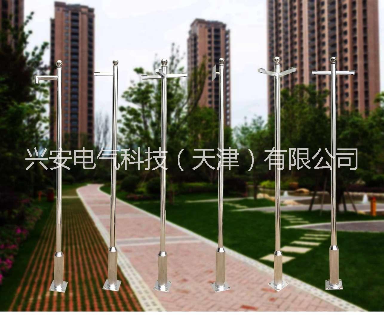 道路監(jiān)控立桿3米5米攝像頭球機(jī)支架立柱室外不銹鋼監(jiān)控桿可定制