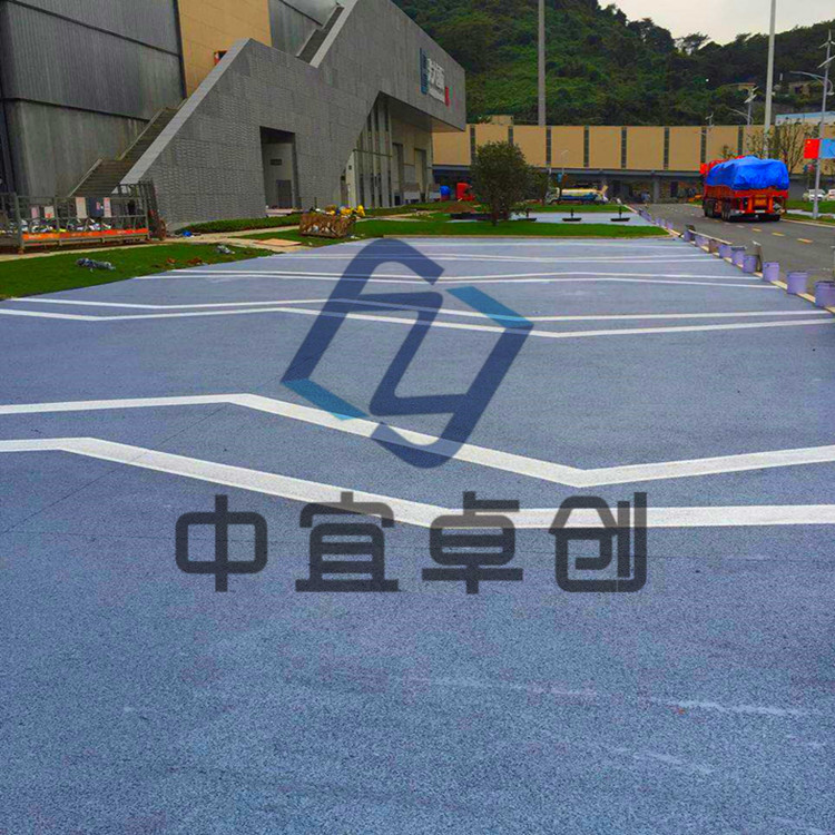 蘇州市發(fā)光透水路面鋪裝熒光石炫彩路面