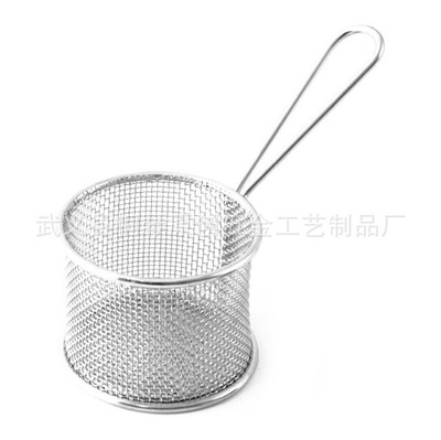 供應(yīng) * 不銹鋼薯?xiàng)l油炸籃 迷你型薯?xiàng)l油炸籃 圓炸籃