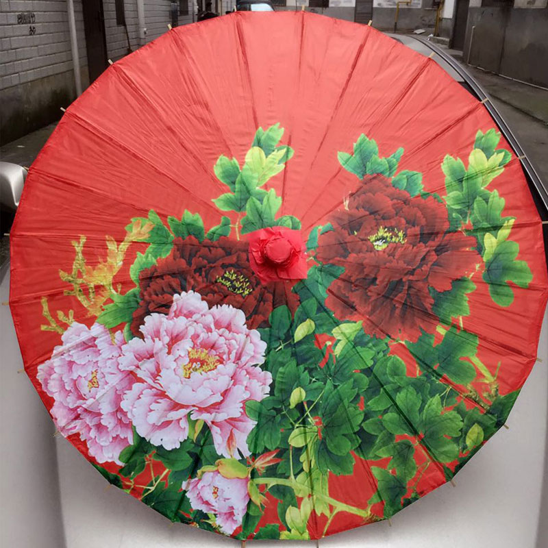 直徑100cm不防雨油紙傘 吊頂裝飾傘 攝影道具 婚慶布置 荷花牡丹傘