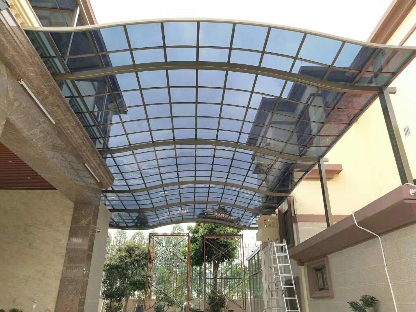 中山別墅高端鋁合金雨棚 陽光棚