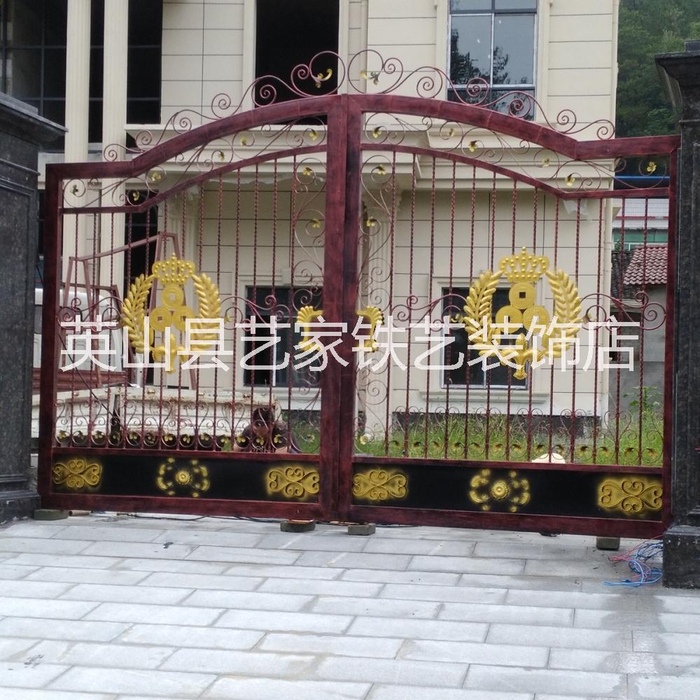 進(jìn)戶門鐵門金屬不銹鋼門 羅田浠水鐵藝大門歐式鍛打庭院門