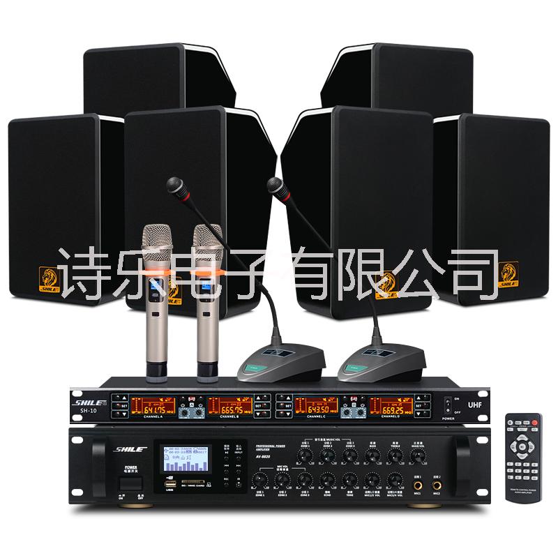 大型會(huì)議音響組合套裝 AV8820/BG-6/SH10培訓(xùn)室店鋪背景音樂藍(lán)牙功放音箱 音響系統(tǒng)