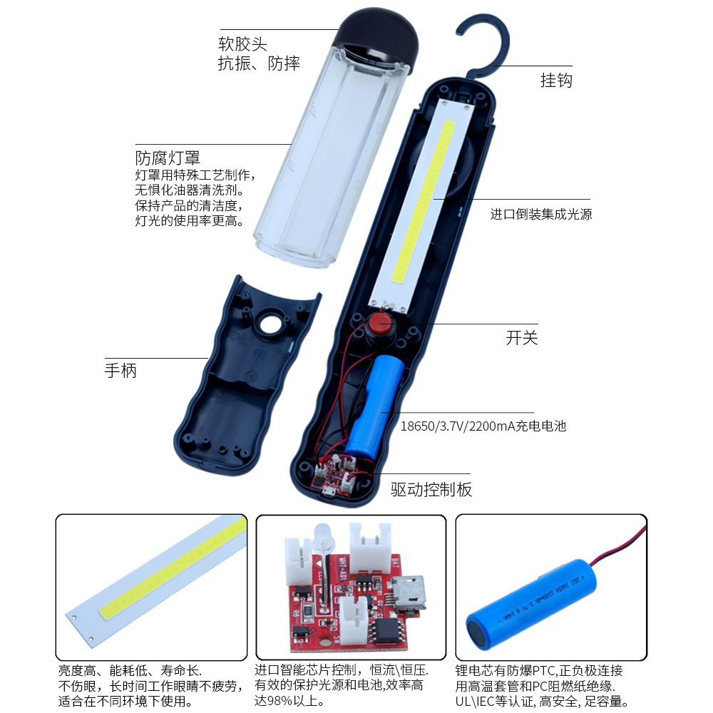 堅固燈ZB-A01 10w倒裝進口光源