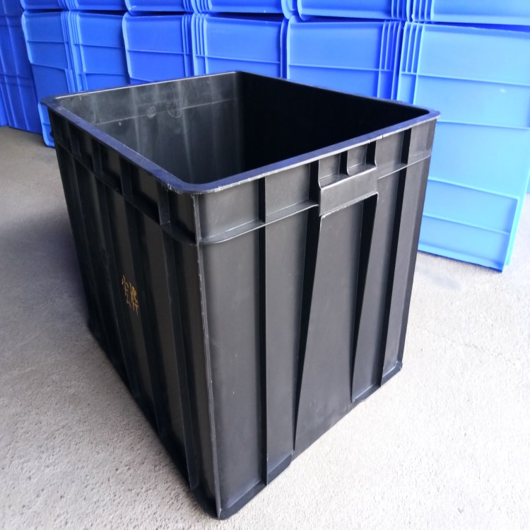 東莞真實(shí)塑膠廠生產(chǎn) 常平膠箱水口料加工黑色膠箱 東莞常平膠箱