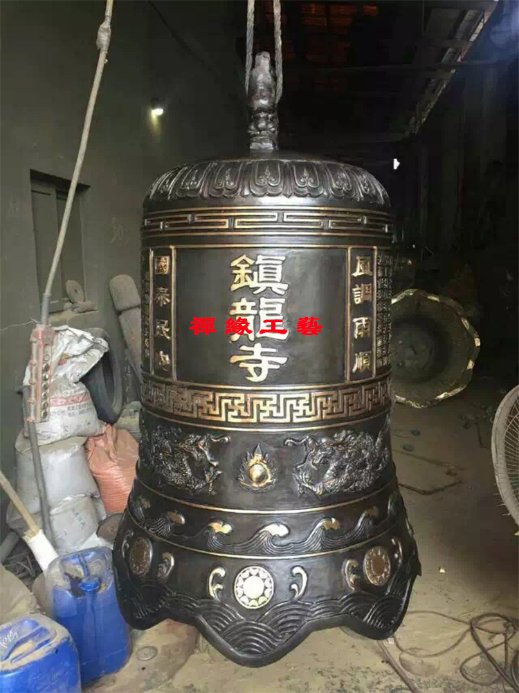 大型喇叭口銅鐘，寺院佛堂庵堂晨鐘，觀音寺銅鐘生產(chǎn)廠家