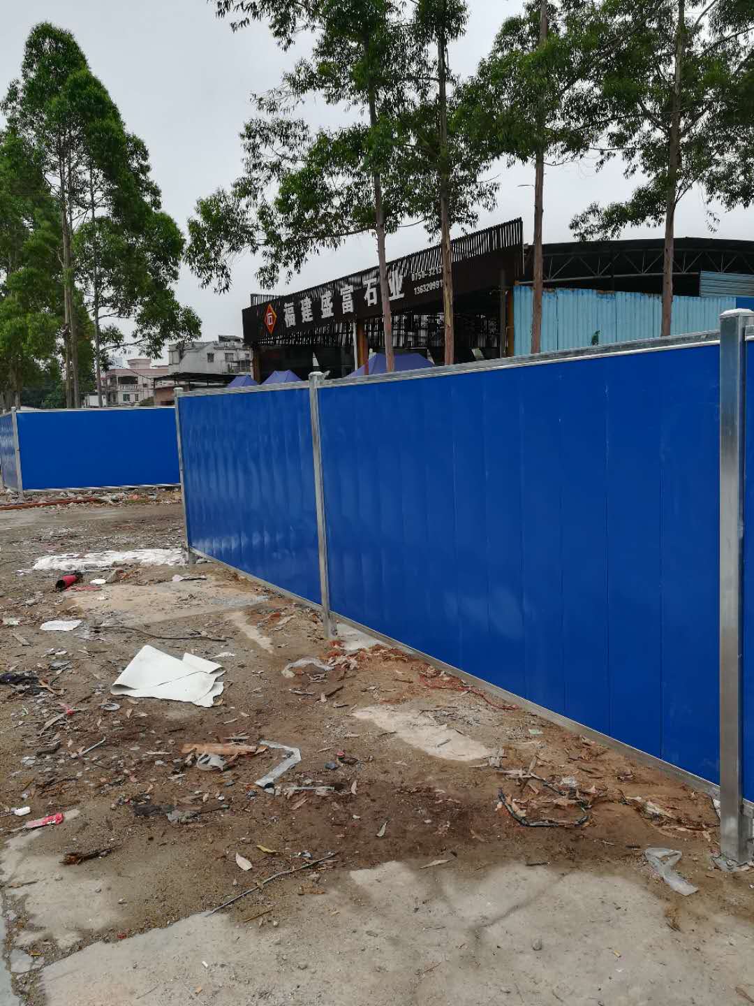 惠州工地施工圍擋 新型彩鋼扣板圍擋 道路施工安全隔離圍欄