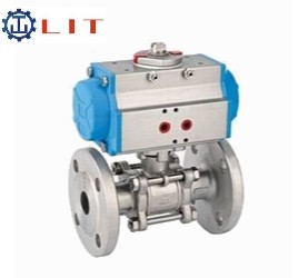 進(jìn)口氣動(dòng)三片式法蘭球閥