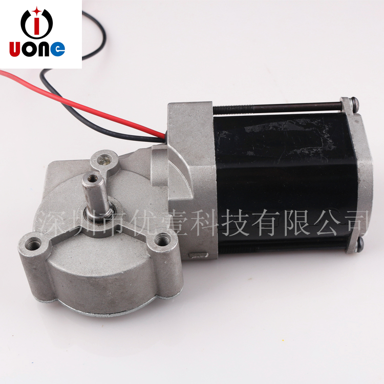 蝸輪蝸桿直流減速電機(jī)自鎖DC24V直流電機(jī) 金屬齒輪 有刷電機(jī)