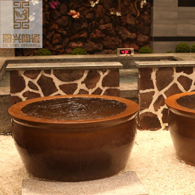 景德鎮(zhèn)陶瓷泡澡缸溫泉洗浴缸澡堂沖澡缸