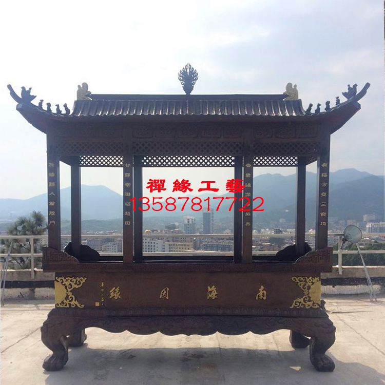 長(zhǎng)方形仿古香爐，媽祖宮宗祠鑄鐵香爐，大型鑄鐵香爐報(bào)價(jià)