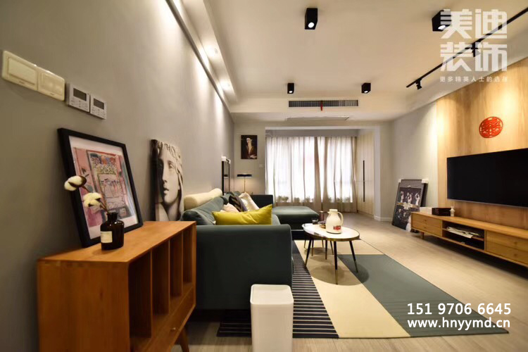 135平小清新北歐風(fēng)格實(shí)景圖 岳陽(yáng)美迪裝飾設(shè)計(jì)裝修實(shí)景圖