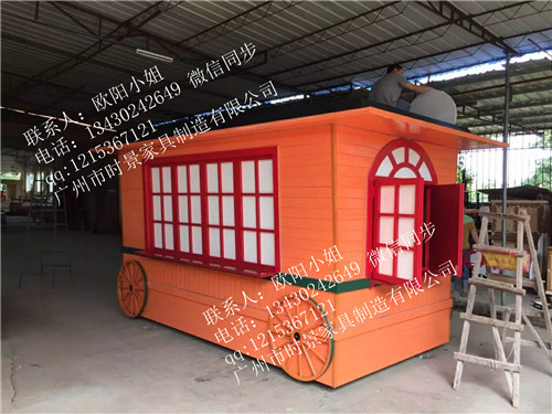 陽朔景區(qū)防腐木定制售貨車 流動(dòng)販賣車 紀(jì)念品售賣亭