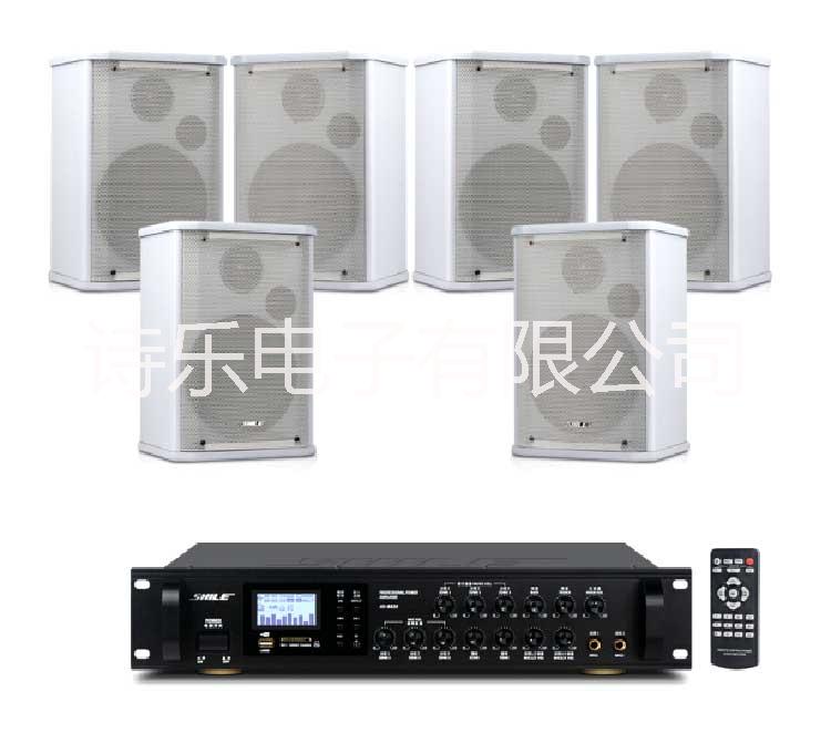 會(huì)議音響組合套裝（藍(lán)牙功放+壁掛音箱）專業(yè)培訓(xùn)室設(shè)備背景音樂系統(tǒng) 8820+BX101*6 俱樂部音響組合套裝