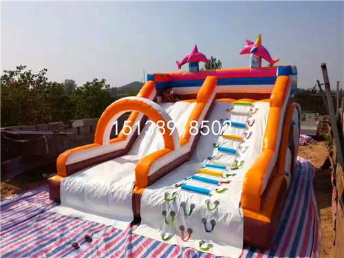 供應(yīng)兒童充氣水滑梯移動(dòng)水上闖關(guān)