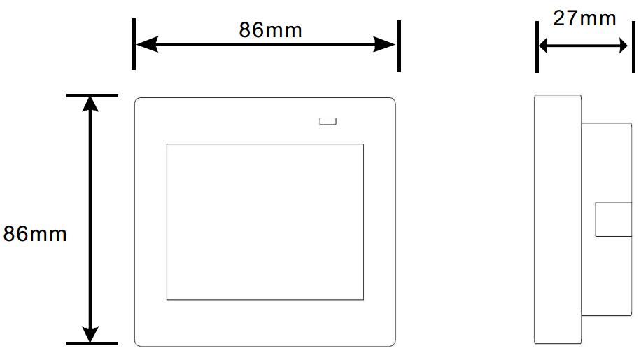 3.5寸智能觸摸屏 RSL-35TP 3.5寸有線真彩觸摸屏 智能照明系統(tǒng)可編程控制面板 86型