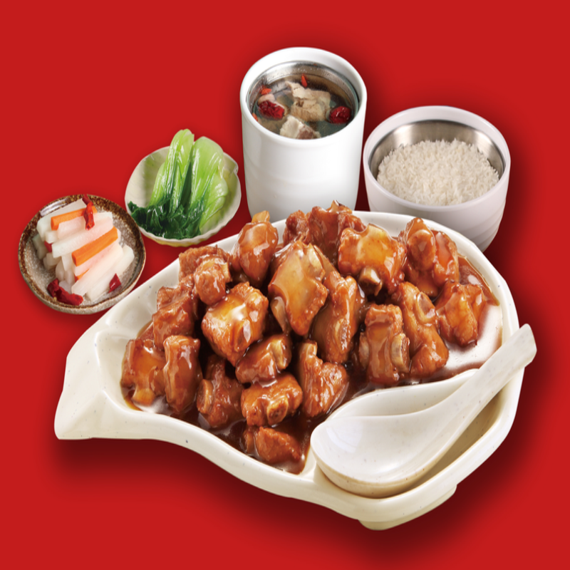 蓋澆飯半成品樂優(yōu)谷香汁燜排骨200g速食快餐方便速食調(diào)理包料理包